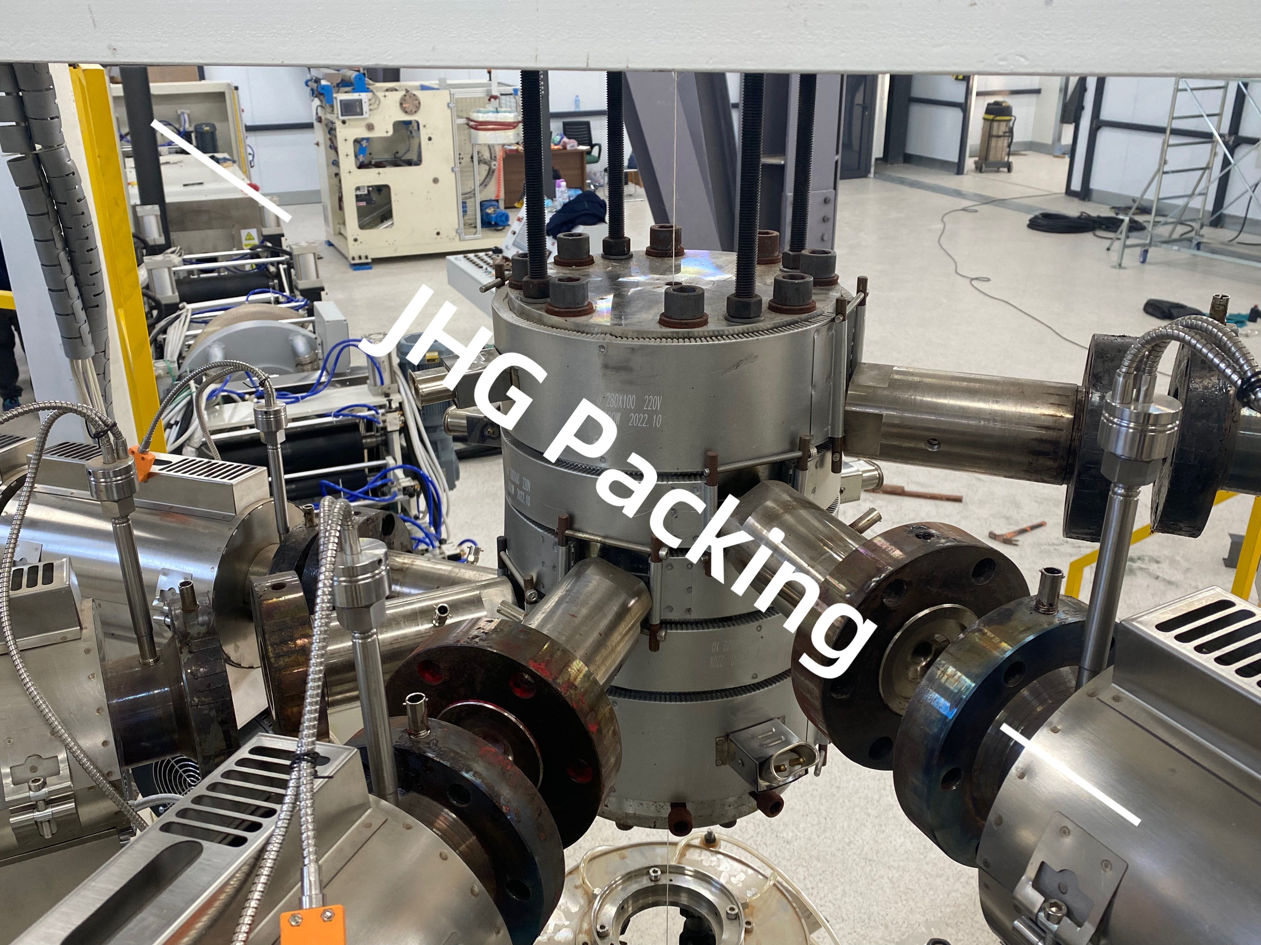 맞춤형 3-5층 다층 공압출 플라스틱 소시지 케이싱 압출 라인